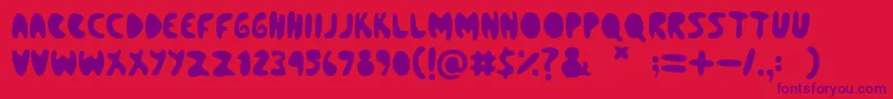 BleedingHeart Font – Purple Fonts on Red Background