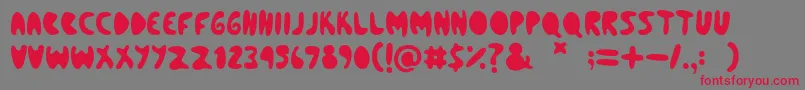BleedingHeart Font – Red Fonts on Gray Background