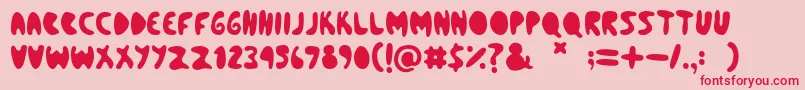 BleedingHeart Font – Red Fonts on Pink Background
