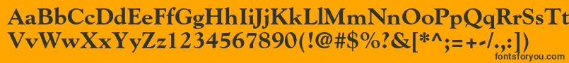 GoudystdExtrabold Font – Black Fonts on Orange Background