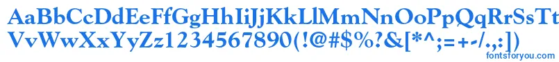 フォントGoudystdExtrabold – 白い背景に青い文字