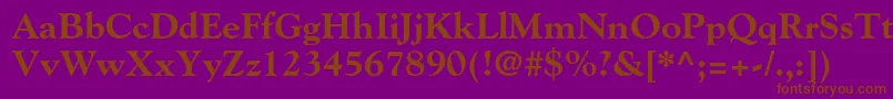 GoudystdExtrabold Font – Brown Fonts on Purple Background