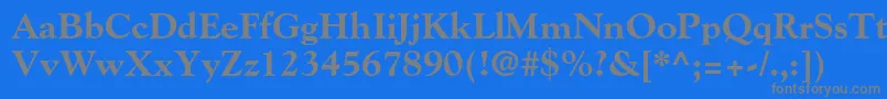 フォントGoudystdExtrabold – 青い背景に灰色の文字