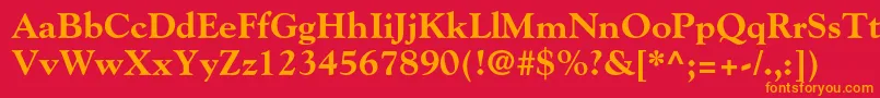 GoudystdExtrabold Font – Orange Fonts on Red Background