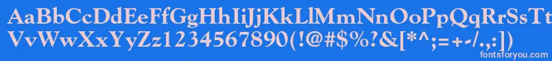 フォントGoudystdExtrabold – ピンクの文字、青い背景