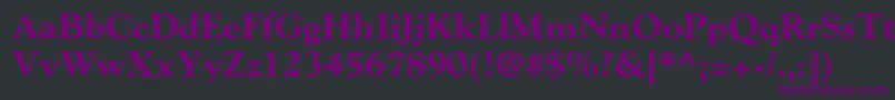 GoudystdExtrabold-Schriftart – Violette Schriften auf schwarzem Hintergrund