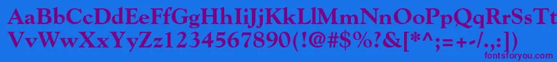 En savoir plus sur la police GoudystdExtrabold Police GoudystdExtrabold – polices violettes sur fond bleu