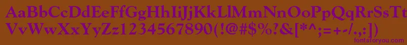 GoudystdExtrabold Font – Purple Fonts on Brown Background