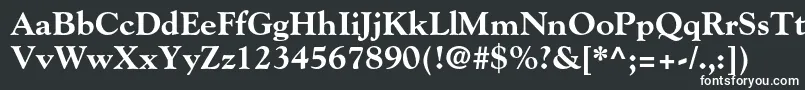 フォントGoudystdExtrabold – 黒い背景に白い文字