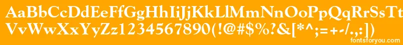 フォントGoudystdExtrabold – オレンジの背景に白い文字