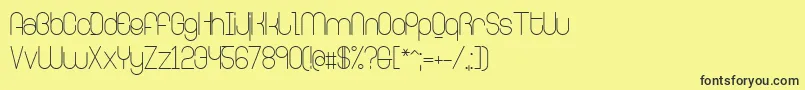 RingerLight-Schriftart – Schwarze Schriften auf gelbem Hintergrund