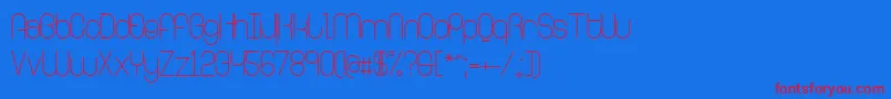 RingerLight Font – Red Fonts on Blue Background