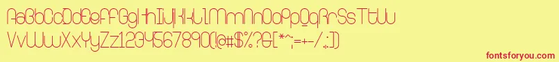 RingerLight Font – Red Fonts on Yellow Background