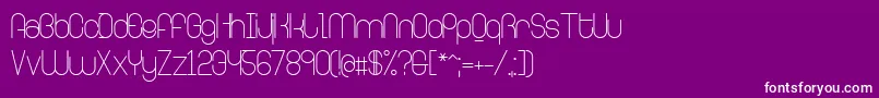 Fonte RingerLight – fontes brancas em um fundo violeta