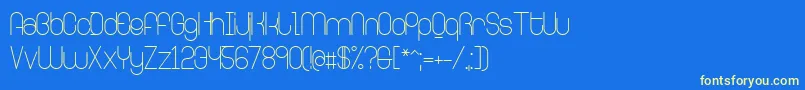 RingerLight Font – Yellow Fonts on Blue Background