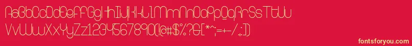 RingerLight Font – Yellow Fonts on Red Background