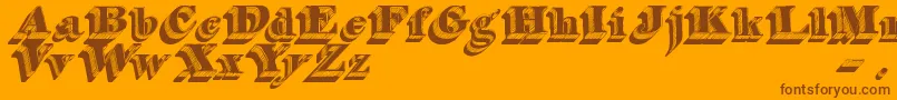 SilvestreRelief Font – Brown Fonts on Orange Background