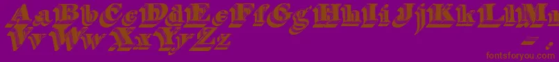 SilvestreRelief Font – Brown Fonts on Purple Background