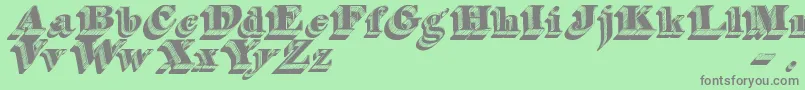 SilvestreRelief Font – Gray Fonts on Green Background