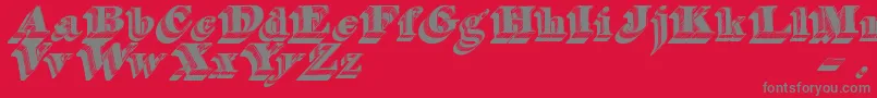 SilvestreRelief Font – Gray Fonts on Red Background