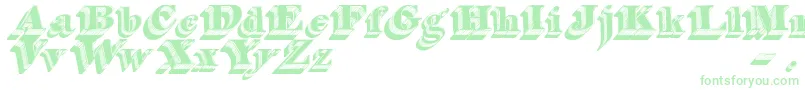 SilvestreRelief Font – Green Fonts on White Background