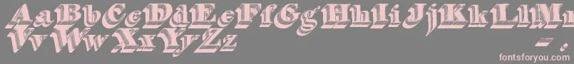 SilvestreRelief-Schriftart – Rosa Schriften auf grauem Hintergrund