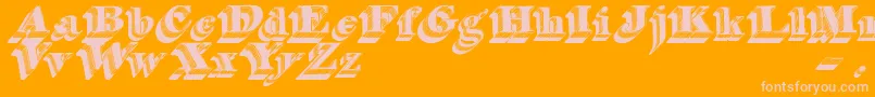 SilvestreRelief Font – Pink Fonts on Orange Background