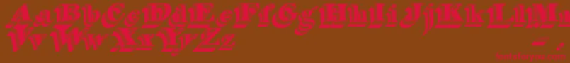 SilvestreRelief Font – Red Fonts on Brown Background