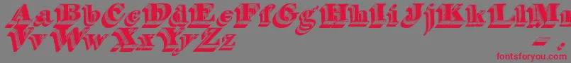 SilvestreRelief-Schriftart – Rote Schriften auf grauem Hintergrund