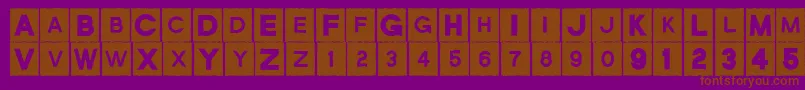Joejack-fontti – ruskeat fontit violetilla taustalla