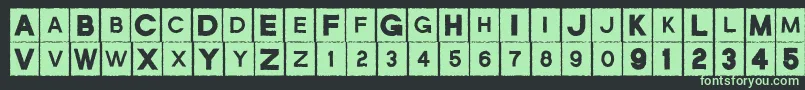 Czcionka Joejack – zielone czcionki na czarnym tle