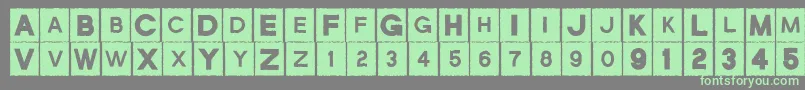 Czcionka Joejack – zielone czcionki na szarym tle