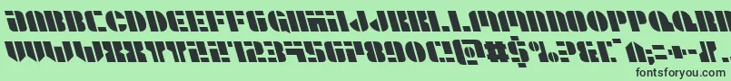 フォントLeaguewarsleft – 緑の背景に黒い文字