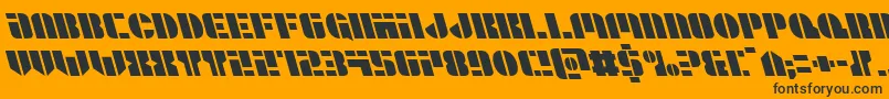 Leaguewarsleft Font – Black Fonts on Orange Background