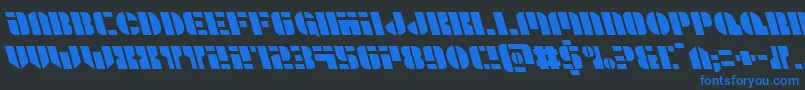 Leaguewarsleft Font – Blue Fonts on Black Background