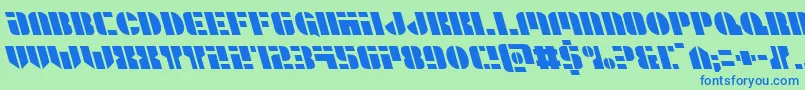 Leaguewarsleft Font – Blue Fonts on Green Background