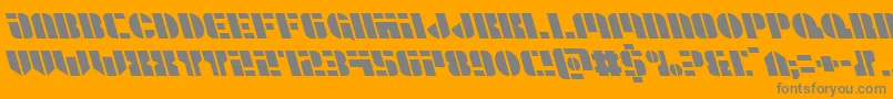 Шрифт Leaguewarsleft – серые шрифты на оранжевом фоне