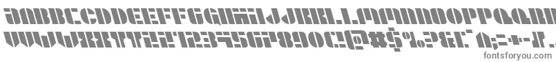 Leaguewarsleft-fontti – harmaat kirjasimet valkoisella taustalla