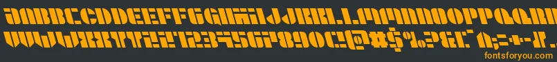 Leaguewarsleft Font – Orange Fonts on Black Background