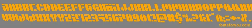 Leaguewarsleft Font – Orange Fonts on Gray Background