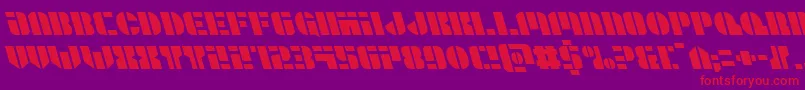 Leaguewarsleft Font – Red Fonts on Purple Background