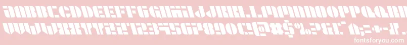 Шрифт Leaguewarsleft – белые шрифты на розовом фоне