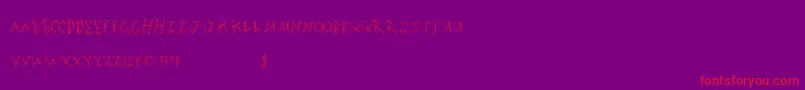 Scratchingmatters Font – Red Fonts on Purple Background