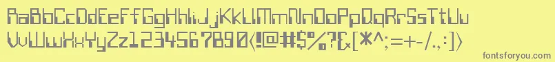 SiliconValley-Schriftart – Graue Schriften auf gelbem Hintergrund