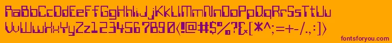 SiliconValley-Schriftart – Violette Schriften auf orangefarbenem Hintergrund