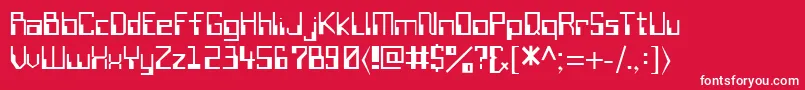 Fonte SiliconValley – fontes brancas em um fundo vermelho