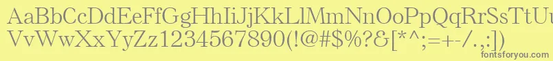 ElseLtLight Font – Gray Fonts on Yellow Background