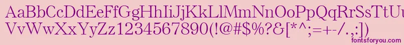 ElseLtLight Font – Purple Fonts on Pink Background