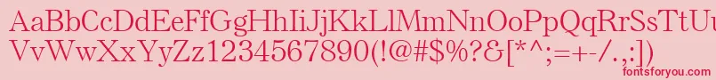 ElseLtLight Font – Red Fonts on Pink Background