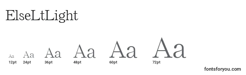 Größen der Schriftart ElseLtLight